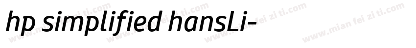 hp simplified hansLi字体转换